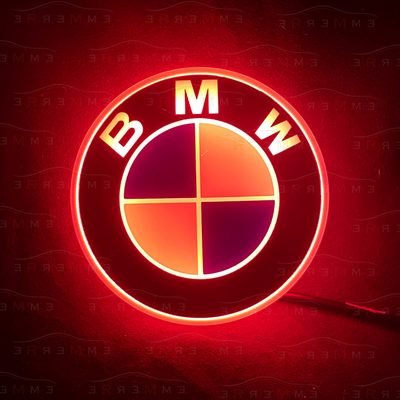 emblema logo auto griglia anteriore davanti led illuminato BMW bmw