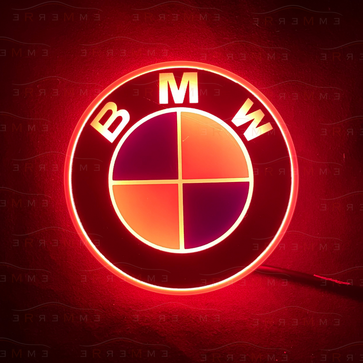 emblema logo auto griglia anteriore davanti led illuminato BMW bmw